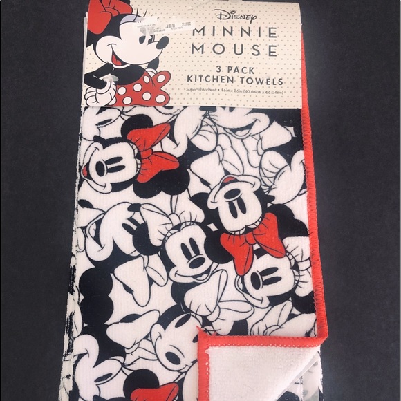 Disney Other - DISNEY MINNIE MOUSE 3-PACK KITCHEN TOWELS